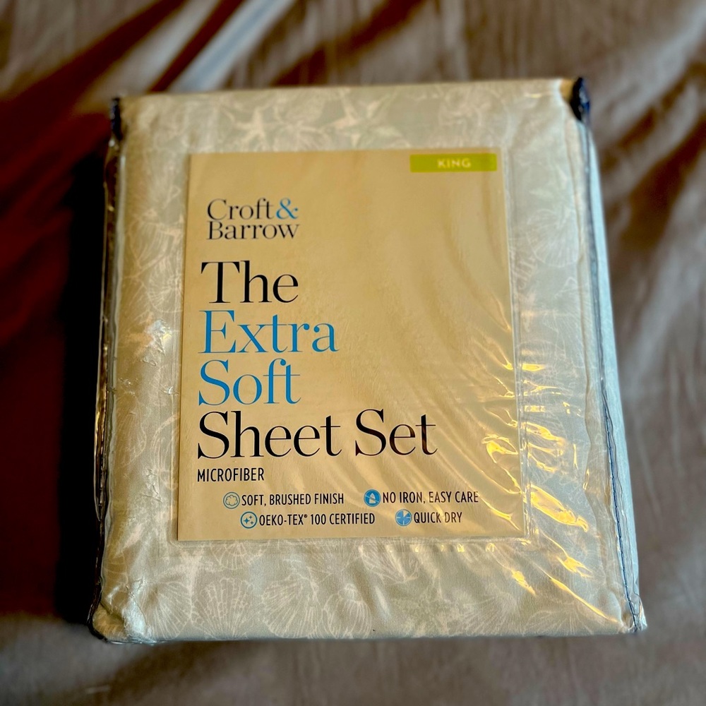 King Size Croft&Borrow The Extra Soft Sheet Set Microfiber sheet set